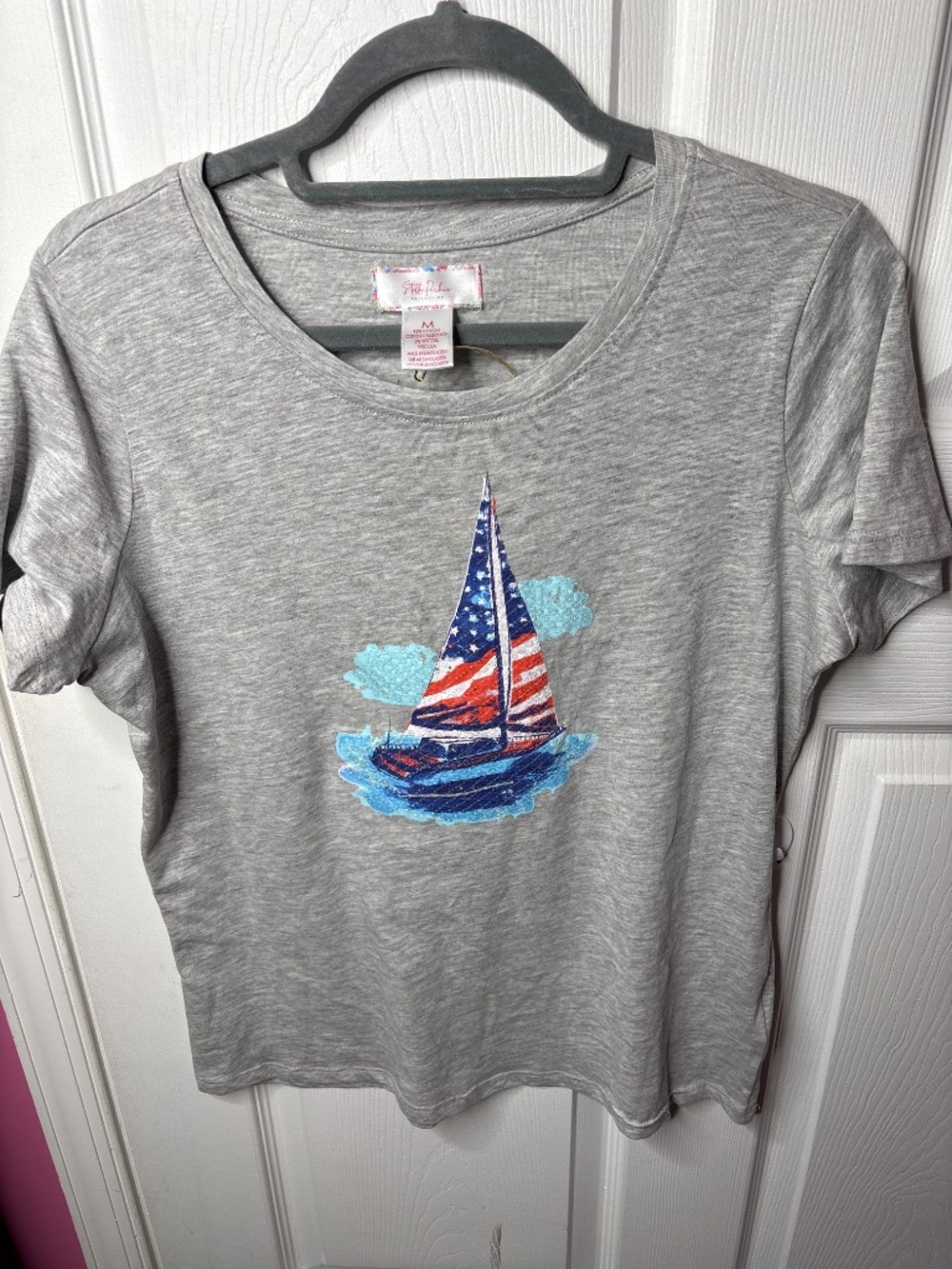 Stella Parker graphic scoop neck tee - Picture 1 of 3
